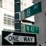 One Way Street Sign in Manhattan